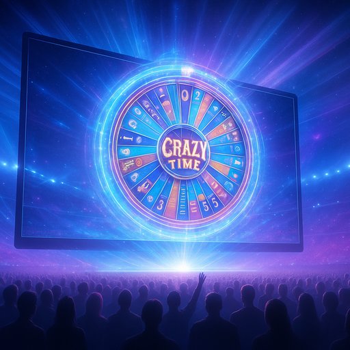 CK333 Win Crazy Time wheel on widescreen display