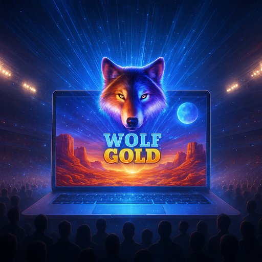 CK333 Win Wolf Gold desert reels on laptop